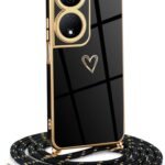 Lee más sobre el artículo <a href="https://amazon.es/dp/B0D46XM9L9?tag=techbeautydeals-21" target="_blank" rel="noopener">Funda de silicona con diseño de corazón y chapado dorado, con cordón para colgar. Atractiva, elegante y práctica para mujeres y niñas.</a>
