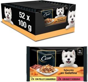 Lee más sobre el artículo <a href="https://amazon.es/dp/B00YHH1CGI?tag=techbeautydeals-21" target="_blank" rel="noopener">Comida húmeda para perros, mezcla de carnes en gelatina.</a>