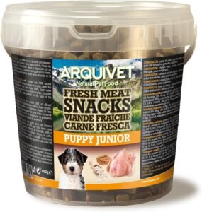 Lee más sobre el artículo <a href="https://amazon.es/dp/B0CHJVQX6L?tag=techbeautydeals-21" target="_blank">Snacks saludables para cachorros, con carne fresca y nutrientes.</a>