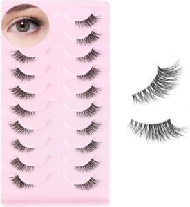 Lee más sobre el artículo <a href="https://amazon.es/dp/B0DD6ZMFMB?tag=techbeautydeals-21" target="_blank">Resume el contenido de YPYMOD 10 Pairs False Eyelashes, Cat Eye Lashes Band Tranparents Soft and Reusable Half Lashes, Natural False Eyelashes Half Lashes, Wispy Lashes en español y en sólo 10 palabras</a>