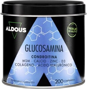 Lee más sobre el artículo <a href="https://amazon.es/dp/B0DJD6R26R?tag=techbeautydeals-21" target="_blank">Resume el contenido de Glucosamine Chondroitin MSM – 200 XL Tablets – Collagen, Hyaluronic Acid, Zinc, Calcium and Vitamin D3 – Natural Anti-inflammatory – For Bones and Joints – Plastic Free – ALDOUS en español y en sólo 10 palabras</a>
