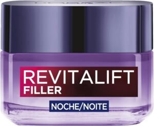 Lee más sobre el artículo <a href="https://amazon.es/dp/B01LS8JJTU?tag=techbeautydeals-21" target="_blank">Resume el contenido de L’Oréal Paris Revitalift Filler Revitalizing Night Cream, Anti-Wrinkle and Volume, Anti-Aging, With Hyaluronic Acid, 50 ml en español y en sólo 10 palabras</a>