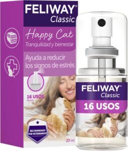 Lee más sobre el artículo <a href="https://amazon.es/dp/B00VPXHASG?tag=techbeautydeals-21" target="_blank">Resume el contenido de FELIWAY Classic Spray Calming Pheromone for Cats 20ml Reduces Urine Marking and Stress During Carrier Travels Veterinarian Recommended en español y en sólo 10 palabras</a>