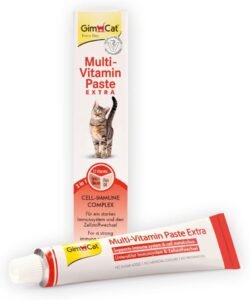 Lee más sobre el artículo <a href="https://amazon.es/dp/B00JDI9UII?tag=techbeautydeals-21" target="_blank">Resume el contenido de GimCat Multi-Vitamin Extra, Multivitamin Pasta – Cat Snack, with Beta Glucan and Omega 3 & 6 for Healthy Cell Protection – 1 Tube (1 x 200 g) en español y en sólo 10 palabras</a>