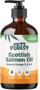 Lee más sobre el artículo <a href="https://amazon.es/dp/B06WW71K7T?tag=techbeautydeals-21" target="_blank">Resume el contenido de Pets Purest Pure Premium Food Scottish Salmon Oil 100% Natural 500ml Omega 3, 6 & 9 Supplement for Dogs, Cats & Pets – Promotes Skin, Joint & Brain Health en español y en sólo 10 palabras</a>
