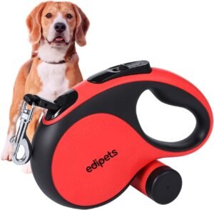 Lee más sobre el artículo <a href="https://amazon.es/dp/B09G723G6Z?tag=techbeautydeals-21" target="_blank">Resume el contenido de Edipets, Extendable Retractable Dog Leash, 5 and 8 Metres, Flexible Tape for Training and Walking, for Small, Medium and Large Dogs (Red, 5 Metres) en español y en sólo 10 palabras</a>