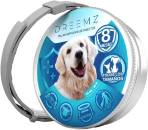 Lee más sobre el artículo <a href="https://amazon.es/dp/B0CBG9WR49?tag=techbeautydeals-21" target="_blank">Resume el contenido de DREEMZ Insect Repellent Collar – Flea Repellent for Dogs, Ticks and Mosquitos, 8 Months Protection-63 cm – 100% Vegetable-Waterproof – Formats (1 Und Grey) en español y en sólo 10 palabras</a>