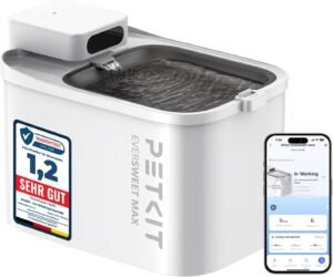 Lee más sobre el artículo <a href="https://amazon.es/dp/B0CXPG7K79?tag=techbeautydeals-21" target="_blank">Resume el contenido de PETKIT EVERSWEET MAX Cordless Cat Fountain with Motion Sensor, App Control, with 5000mAh Rechargeable Battery, 3L Automatic Cat Drinker, Stainless Steel Tray en español y en sólo 10 palabras</a>