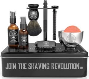 Lee más sobre el artículo <a href="https://amazon.es/dp/B07Q1JNNJW?tag=techbeautydeals-21" target="_blank">Resume el contenido de Viking Revolution – Luxury Shaving Kit – Man Gift – Includes Razor, Holder, Bowl, Balsam, Pre-Shave Oil and Badger Brush – Perfect Shaving Set en español y en sólo 10 palabras</a>