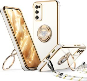 Lee más sobre el artículo <a href="https://amazon.es/dp/B0CLLSFTJ3?tag=techbeautydeals-21" target="_blank">Resume el contenido de XYZ Samsung Galaxy S20 FE Case, with Double Heart Ring Holder Lanyard for Girls Women, Luxury Cute Shiny Protective Case for Samsung S20 FE, White en español y en sólo 10 palabras</a>