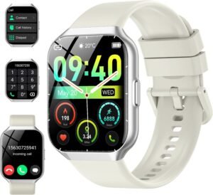 Lee más sobre el artículo <a href="https://amazon.es/dp/B0DLT13D99?tag=techbeautydeals-21" target="_blank">Resume el contenido de Smart Watch Men Women, 1.96 Inch Sports Smartwatch with 112+ Sports, IP68 Waterproof, Receive and Answer Calls, Sleep and Heart Rate Monitor, Pedometer, Smartwatches for Android iOS, Beige en español y en sólo 10 palabras</a>