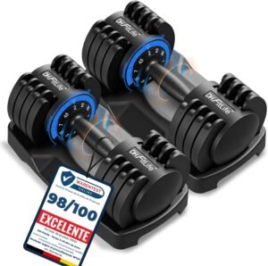 Lee más sobre el artículo <a href="https://amazon.es/dp/B0D1HJLJLD?tag=techbeautydeals-21" target="_blank">Resume el contenido de DH FitLife 5 in 1 Adjustable Dumbbell Set – 2 to 12 kg with 5 Levels of Weight, Discs and Variable Weights – Set of 2 en español y en sólo 10 palabras</a>