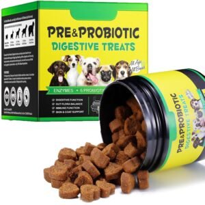 Lee más sobre el artículo <a href="https://amazon.es/dp/B0DB4L8W2F?tag=techbeautydeals-21" target="_blank">Resume el contenido de Probiotics for Dogs, Digestive Enzymes for Dogs, Gut Health, Yeast Balance, Immune Supplement, Probiotic Treats Suitable for All Ages and Breeds (120pcs) en español y en sólo 10 palabras</a>