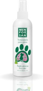 Lee más sobre el artículo <a href="https://amazon.es/dp/B01A8D10XY?tag=techbeautydeals-21" target="_blank">Resume el contenido de MENFORSAN Anti-stress Cats | Contains Catnip | Reduces Stress | No Color | No Odor | Sprays in Rest Areas, Toys, Scratchers, Transports | 125 ml en español y en sólo 10 palabras</a>
