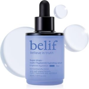 Lee más sobre el artículo <a href="https://amazon.es/dp/B0DBRBYBGG?tag=techbeautydeals-21" target="_blank">Resume el contenido de belif Super Drops Multi-7 Hyaluronic Hydrating Serum – Sérum Hidratante con 7 Tipos de Ácido Hialurónico | Hidratación Profunda y Luminosidad | Cosmética Coreana,Korean Skincare (30ml) en español y en sólo 10 palabras</a>
