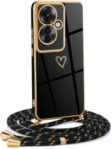 Lee más sobre el artículo <a href="https://amazon.es/dp/B0D3D4PVMN?tag=techbeautydeals-21" target="_blank">Resume el contenido de Case for OPPO Reindeer 11F 5G with Rope, Soft TPU Silicone Heart Design with Luxury Gold Plated, OPPO Reindeer 11F 5G Rope Case for Women Girls en español y en sólo 10 palabras</a>