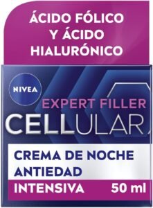 Lee más sobre el artículo <a href="https://amazon.es/dp/B0BGLGR8DW?tag=techbeautydeals-21" target="_blank">Resume el contenido de NIVEA Cellular Expert Filler – Night Cream – Anti-Wrinkle – Filling Effect 24h – With Hyaluronic Acid and Folic Acid – Anti-Aging Cream – Extra Firmness – All Skin Types – 50 ml en español y en sólo 10 palabras</a>