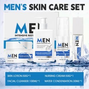 Lee más sobre el artículo <a href="https://amazon.es/dp/B0DSJD96PZ?tag=techbeautydeals-21" target="_blank">Resume el contenido de Skincare Man, Men’s Facial Care Kit, Skin Care Man with Facial Cleansing Cream, Facial Toner, Moisturizing Gel, Deep Cleansing Hydration, A Gift For Men-4 Items en español y en sólo 10 palabras</a>