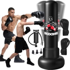 Lee más sobre el artículo <a href="https://amazon.es/dp/B0F93W2FLF?tag=techbeautydeals-21" target="_blank">Resume el contenido de Qoosea Adult Punching Bag, 180 cm Inflatable Standing Boxing Bag with Gloves, Women Men Stand Kickboxing Bags, Punching Ball Stable for Karate MMA Taekwondo Thai Fitness en español y en sólo 10 palabras</a>