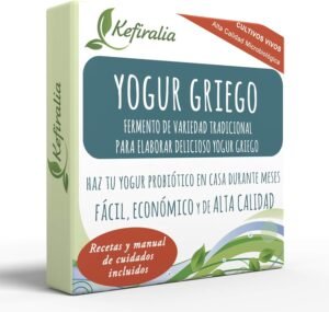 Lee más sobre el artículo <a href="https://amazon.es/dp/B014SVSAUI?tag=techbeautydeals-21" target="_blank">Resume el contenido de KEFIRALIA® Greek Yogurt Ferment (Unlimited Reusable) + Instructions + Recipes + Spanish Help and Advice en español y en sólo 10 palabras</a>