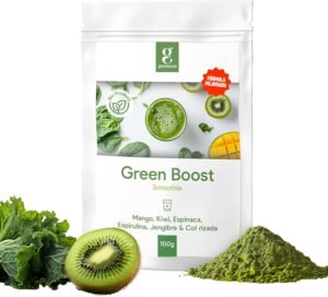 Lee más sobre el artículo <a href="https://amazon.es/dp/B0DJDFTCSH?tag=techbeautydeals-21" target="_blank">Resume el contenido de Spirulina Vegan Smoothie, Spinach, Ginger, Kale, Mango and Kiwi Powder. 100% Natural Freeze-Dried Fruit and Vegetable. Superfoods. 100g en español y en sólo 10 palabras</a>
