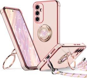 Lee más sobre el artículo <a href="https://amazon.es/dp/B0CWV3LX8J?tag=techbeautydeals-21" target="_blank">Resume el contenido de XYZ Samsung Galaxy A55 5G Case, with Double Heart Ring Holder Lanyard for Girls Women, Luxury Cute Shiny Protective Case for Samsung A55 5G, Pink en español y en sólo 10 palabras</a>