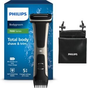 Lee más sobre el artículo <a href="https://amazon.es/dp/B07FJHZDPL?tag=techbeautydeals-21" target="_blank">Resume el contenido de Philips 7000 Series BG7025/15 Body Shaver with Trimming and Shaving Head, 80 Minutes Wear, Shower Safe, Black en español y en sólo 10 palabras</a>