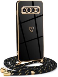 Lee más sobre el artículo <a href="https://amazon.es/dp/B0CDR56QJ5?tag=techbeautydeals-21" target="_blank">Resume el contenido de Samsung Galaxy S10 Plus Case with Rope, Soft TPU Silicone Heart Design with Luxury Gold Plated, Samsung Galaxy S10 Plus Case Rope for Women Girls en español y en sólo 10 palabras</a>