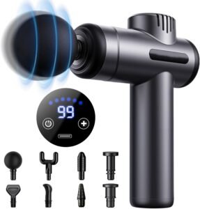 Lee más sobre el artículo <a href="https://amazon.es/dp/B0D8729867?tag=techbeautydeals-21" target="_blank">Resume el contenido de Muscle Massage Gun, 99 Speeds, 8 Massage Heads, LCD Touch Screen, Type-C Charging, Ultra Quiet Electric Muscle Massager to Relieve Muscle Pain Fatigue en español y en sólo 10 palabras</a>