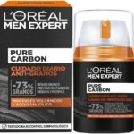 Lee más sobre el artículo <a href="https://amazon.es/dp/B08Y6V3QV3?tag=techbeautydeals-21" target="_blank">Resume el contenido de L’Oréal Paris Men Expert Pure Carbon Anti-Grain Daily Care Cream, Reduces Imperfections, Hydrates and Mattifies the Face, With Volcanic Minerals and Salicylic Acid, 50 ml en español y en sólo 10 palabras</a>