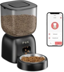 Lee más sobre el artículo <a href="https://amazon.es/dp/B0DJVKDBXT?tag=techbeautydeals-21" target="_blank">Resume el contenido de PUPPY KITTY Automatic Cat Feeder, 2.4G WiFi Cat Food Dispenser with Voice Recording 10S, 304 Stainless Steel Bowl, 1 to 10 Meals, 3L en español y en sólo 10 palabras</a>