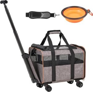 Lee más sobre el artículo <a href="https://amazon.es/dp/B0CFF9PXLJ?tag=techbeautydeals-21" target="_blank">Resume el contenido de VEVOR Pet Carrier with Wheels Load 9.9 kg Luggage for Cats 46 x 30 x 30 cm Pet Carrier with Telescopic Handle Shoulder Strap Zip with Self-Locking for Dogs, Grey en español y en sólo 10 palabras</a>