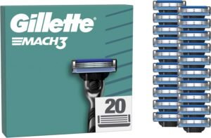 Lee más sobre el artículo <a href="https://amazon.es/dp/B0DT482N1H?tag=techbeautydeals-21" target="_blank">Resume el contenido de Gillette Mach3 Base Pack of 20 Refills for Men’s Razors, Razor Blades with 3 Blades and Lubricating Band, Compatible with All Mach3 Handles en español y en sólo 10 palabras</a>