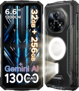 Lee más sobre el artículo <a href="https://amazon.es/dp/B0FQJB2KK9?tag=techbeautydeals-21" target="_blank">Resume el contenido de DOOGEE Fire 5 Ultra Unbreakable Mobile Phone, 32GB+256GB/2TB 1200LM Rugged Mobile, MTK G81, 13000mAh 6.6″ Android Phone 15, Flashlight for Camping/48MP/4G Dual SIM/Fingerprint&Face ID/NFC Smartphone en español y en sólo 10 palabras</a>