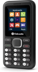 Lee más sobre el artículo <a href="https://amazon.es/dp/B082MFY8SW?tag=techbeautydeals-21" target="_blank">Resume el contenido de Oakcastle F100 Dual Sim Unlocked, Simple Basic Mobile Phone with LED Flashlight, Headphone Jack, Music Player, FM Radio, Bluetooth, Classic Games Included en español y en sólo 10 palabras</a>
