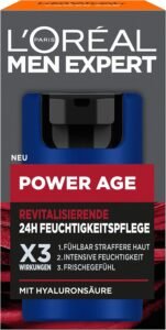 Lee más sobre el artículo <a href="https://amazon.es/dp/B0BPMLBHQQ?tag=techbeautydeals-21" target="_blank">Resume el contenido de L’Oréal Men Expert Face Care Against Wrinkles for Men, Anti-Aging Moisturizer for Tired and Matte Skin, Face Cream for Men with Hyaluronic Acid, Power Age, 1 x 50 ml en español y en sólo 10 palabras</a>