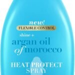 Lee más sobre el artículo <a href="https://amazon.es/dp/B081HJ2NW7?tag=techbeautydeals-21" target="_blank">Resume el contenido de OGX Shine + Argan Oil of Morocco Spray Heat Protect (177ml) Heat Shield with Moroccan Argan Oil, Heat Shield up to 230°C, Moisturizing Hair Treatment en español y en sólo 10 palabras</a>