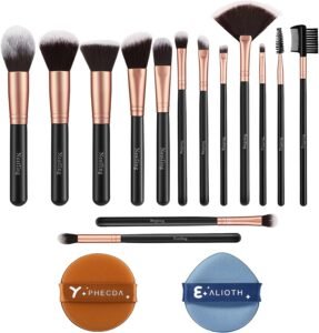 Lee más sobre el artículo <a href="https://amazon.es/dp/B07TTMJHZM?tag=techbeautydeals-21" target="_blank">Resume el contenido de Nestling 14 Pieces Professional Makeup Brush Set with 2 Powder Puffs, Cruelty Free Synthetic Hair Makeup Brushes for Blush Foundation Concealer Loose Powder en español y en sólo 10 palabras</a>