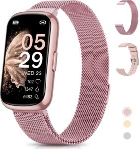 Lee más sobre el artículo <a href="https://amazon.es/dp/B0D5CR28CL?tag=techbeautydeals-21" target="_blank">Resume el contenido de Sanorum Women’s Smart Watch, 1.47 Inch Women’s Smart Bracelet with 2 Straps, IP68, Female Function, Heart Rate Monitor, SpO2, Sleep, 24 Sports Modes, Pedometer Smartwatch for iOS Android Pink en español y en sólo 10 palabras</a>
