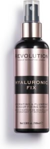Lee más sobre el artículo <a href="https://amazon.es/dp/B07CYJTTR6?tag=techbeautydeals-21" target="_blank">Resume el contenido de Makeup Revolution Hyaluronic Fixing Spray Revolution, 100ml, Packaging May Vary en español y en sólo 10 palabras</a>