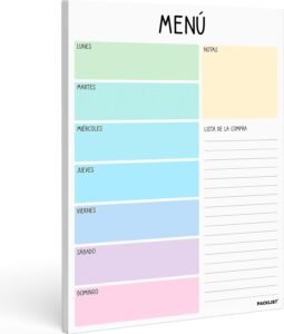 Lee más sobre el artículo <a href="https://amazon.es/dp/B09H7GTZRL?tag=techbeautydeals-21" target="_blank">Resume el contenido de Weekly Meal Planner and Shopping List, Weekly Menu Planner. A4/100g Paper Chalkboard Food Control Diary, Weight Loss en español y en sólo 10 palabras</a>