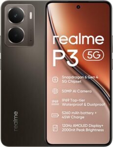 Lee más sobre el artículo <a href="https://amazon.es/dp/B0F4KGYBQ1?tag=techbeautydeals-21" target="_blank">Resume el contenido de realme P3 5G Smartphone, 12+512GB, 5260 mAh Battery, 45W Charging, Snapdragon 6 Gen 4 Chipset, 50MP AI Camera, Pro-Esports 2000 nits120Hz Display, IP69, Green (No Adapter) en español y en sólo 10 palabras</a>