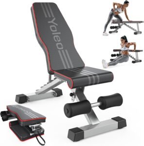 Lee más sobre el artículo <a href="https://amazon.es/dp/B08JLYFX3Q?tag=techbeautydeals-21" target="_blank">Resume el contenido de YOLEO Adjustable Training Bench – Fitness Bench – Thick Folding Foot Foam – 6 Positions Adjustable Backrest – Maximum Load 150 kg – Abdominal Bench for Full Training en español y en sólo 10 palabras</a>