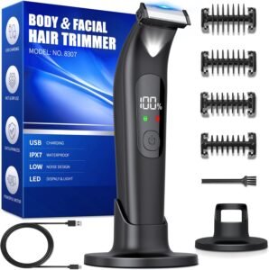 Lee más sobre el artículo <a href="https://amazon.es/dp/B0D7C417Q4?tag=techbeautydeals-21" target="_blank">Resume el contenido de Male Body Shaver, Electric Male Body Epilator Machine 100% Waterproof, LED Display, LED Lighting and Rechargeable Type C, with 4 Guide Combs, for Beard, Armpits, Chest, Legs en español y en sólo 10 palabras</a>