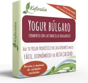 Lee más sobre el artículo <a href="https://amazon.es/dp/B014SVTZSY?tag=techbeautydeals-21" target="_blank">Resume el contenido de KEFIRALIA® Bulgarian Yogurt Ferment (Unlimited Reusable) + Instructions + Recipes + Spanish Help and Advice en español y en sólo 10 palabras</a>