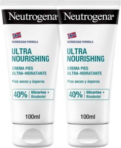 Lee más sobre el artículo <a href="https://amazon.es/dp/B06XTBLKG1?tag=techbeautydeals-21" target="_blank">Resume el contenido de Neutrogena Norwegian Formula Ultra Moisturizing Feet Cream (2 x 100 ml Pack), Dry and Cracked Feet Cream, Neutrogena Feet Moisturizer with 40% Glycerin and Bisabolol en español y en sólo 10 palabras</a>