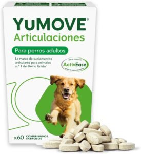 Lee más sobre el artículo <a href="https://amazon.es/dp/B003TL2BA4?tag=techbeautydeals-21" target="_blank">Resume el contenido de YuMOVE Chondroprotector Joints for Dogs Adults 6-8 Years, 60 Tablets, Supports Mobility and Strengthens Joints with Glucosamine, Chondroitin and Hyaluronic Acid en español y en sólo 10 palabras</a>