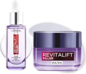 Lee más sobre el artículo <a href="https://amazon.es/dp/B0CYCQTQ1L?tag=techbeautydeals-21" target="_blank">Resume el contenido de L’Oréal Paris Rutina Revitalift Filler, Anti-Wrinkle Serum with Hyaluronic Acid and Peptides. Hydrates, Brightens, Fills+Filling Day Cream, Anti-Wrinkle, Korean Cosmetics Inpired. en español y en sólo 10 palabras</a>