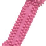 Lee más sobre el artículo <a href="https://amazon.es/dp/B00JZIDDQG?tag=techbeautydeals-21" target="_blank">Resume el contenido de Nylabone | Puppy Teething Chews | Textured Bone Shape | Pink | Chicken Flavor | For Very Small Dogs or Puppies (up to 7kg) | Moderate Bites or First Teeth en español y en sólo 10 palabras</a>