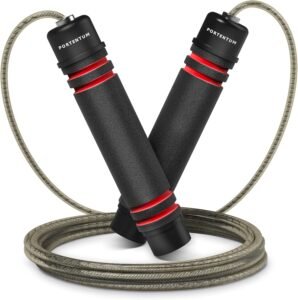 Lee más sobre el artículo <a href="https://amazon.es/dp/B0DCT1PYCM?tag=techbeautydeals-21" target="_blank">Resume el contenido de PORTENTUM Crossfit Skipping Rope with Ergonomic Foam Handles, Adjustable Length Jump Rope and Fast Bearings – Ideal for Fitness, Interval Training and Crossfit – 2.8 Metres en español y en sólo 10 palabras</a>